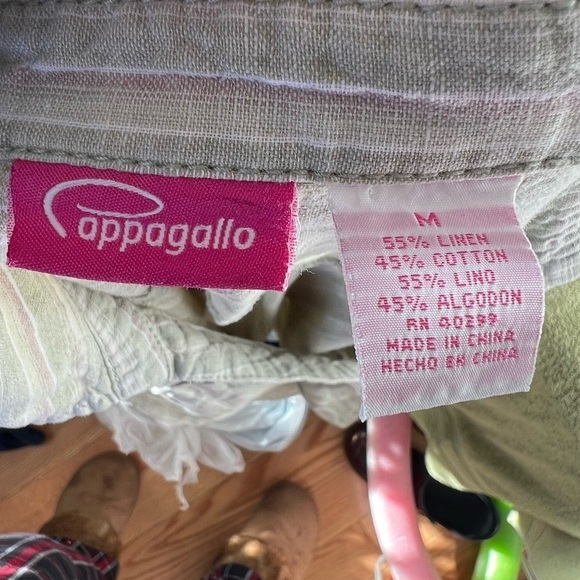 Cappagallo Women's Sz M Button Down Linen/Cotton Blend Blouse - Picture 5 of 5